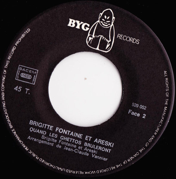Areski - Brigitte Fontaine : Ça Va Faire Un Hit / Quand Les Ghettos Brûleront (7", Single)