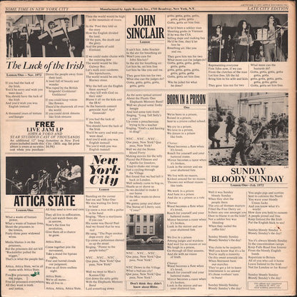 John Lennon & Yoko Ono / The Plastic Ono Band With Elephants Memory Plus Invisible Strings : Some Time In New York City (2xLP, Album, Los)