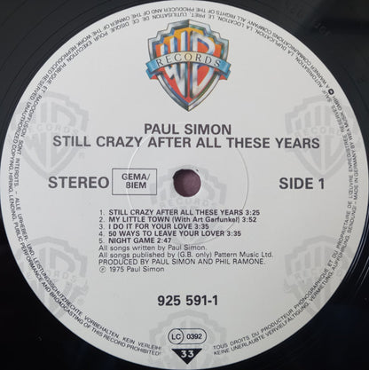 Paul Simon : Still Crazy After All These Years (LP, Album, RE)