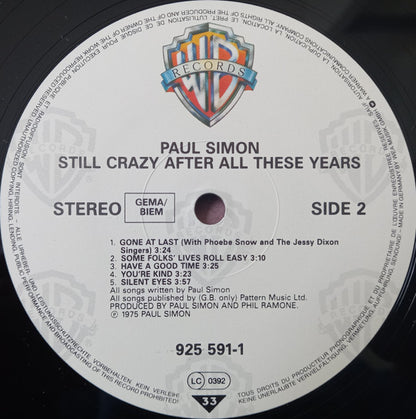 Paul Simon : Still Crazy After All These Years (LP, Album, RE)