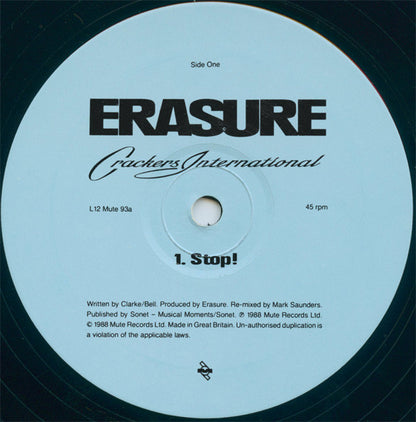 Erasure : Crackers International (Part II) (12", EP)