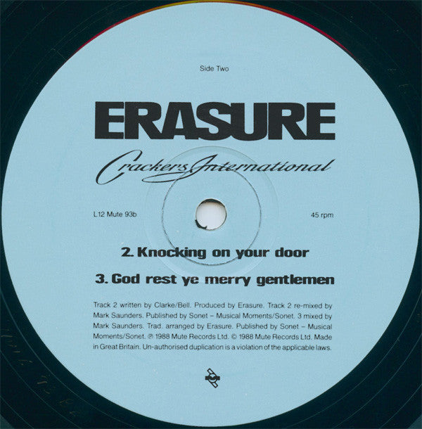 Erasure : Crackers International (Part II) (12", EP)