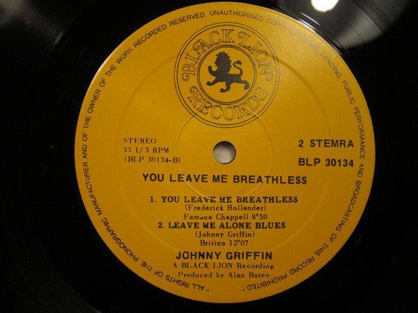 Johnny Griffin : You Leave Me Breathless (LP)