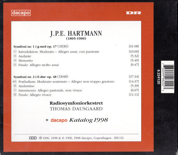 Johan Peter Emilius Hartmann, Danmarks Radios Symfoniorkester, Thomas Dausgaard : Symphonies Nos. 1 & 2 (CD, Album)