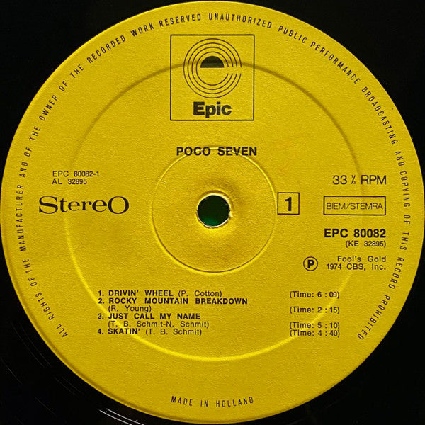 Poco (3) : Poco Seven (LP, Album)