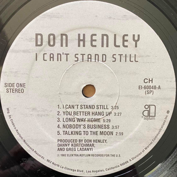 Don Henley : I Can't Stand Still (LP, Album, CH,)