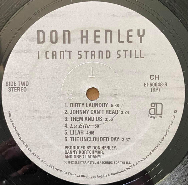 Don Henley : I Can't Stand Still (LP, Album, CH,)