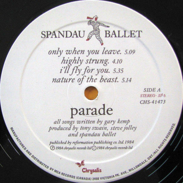 Spandau Ballet : Parade (LP, Album, Lim)