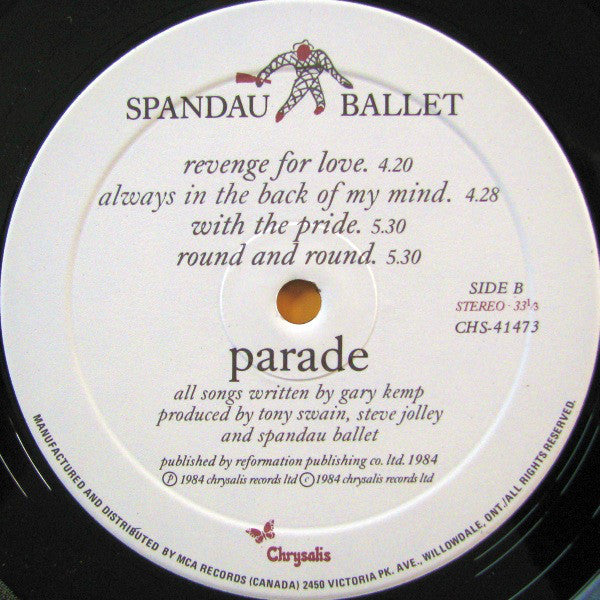 Spandau Ballet : Parade (LP, Album, Lim)