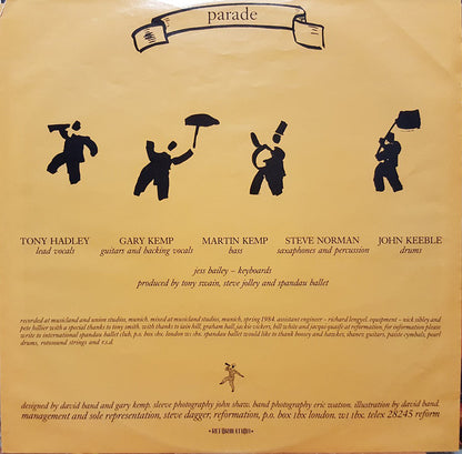 Spandau Ballet : Parade (LP, Album, Lim)