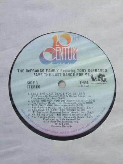 The DeFranco Family Featuring Tony DeFranco : Save The Last Dance For Me (LP, Album)