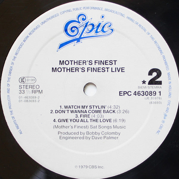 Mother's Finest : Mother's Finest Live (LP, Album, RE)