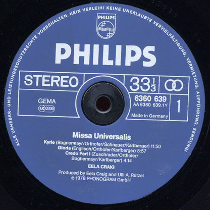 Eela Craig : Missa Universalis (LP, Album)