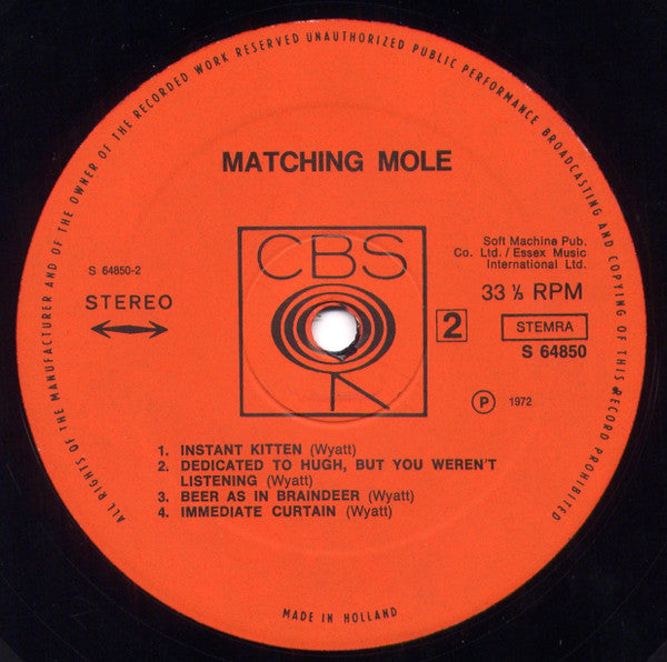 Matching Mole : Matching Mole (LP, Album)