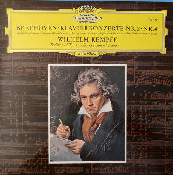 Ludwig Van Beethoven • Wilhelm Kempff • Berliner Philharmoniker • Ferdinand Leitner : Klavierkonzerte Nr. 2 • Nr. 4 (LP, RP)