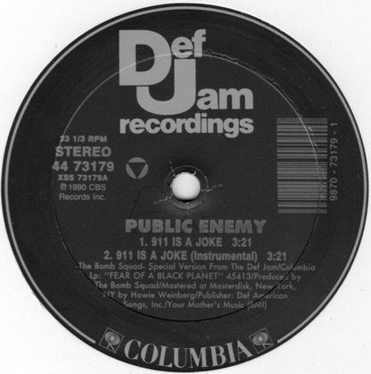 Public Enemy : 911 Is A Joke (12")