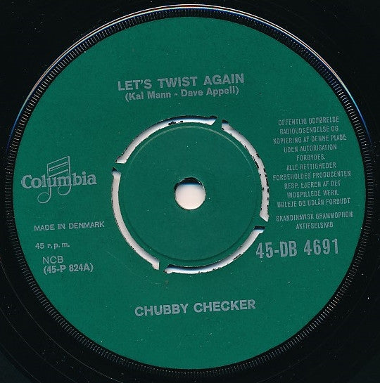 Chubby Checker : Let's Twist Again (7", Single)