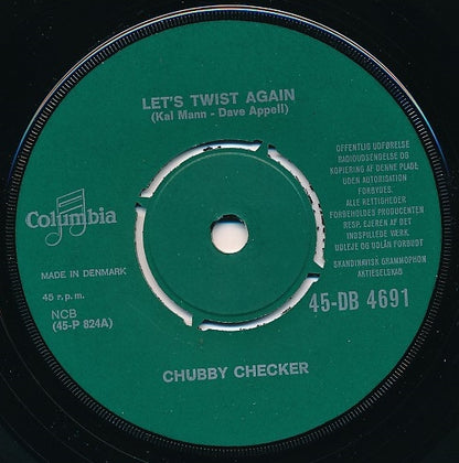 Chubby Checker : Let's Twist Again (7", Single)