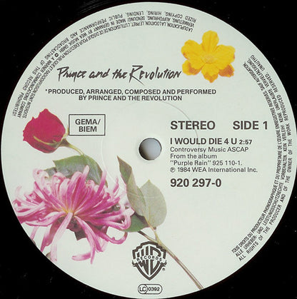 Prince And The Revolution : I Would Die 4 U (12", Single)