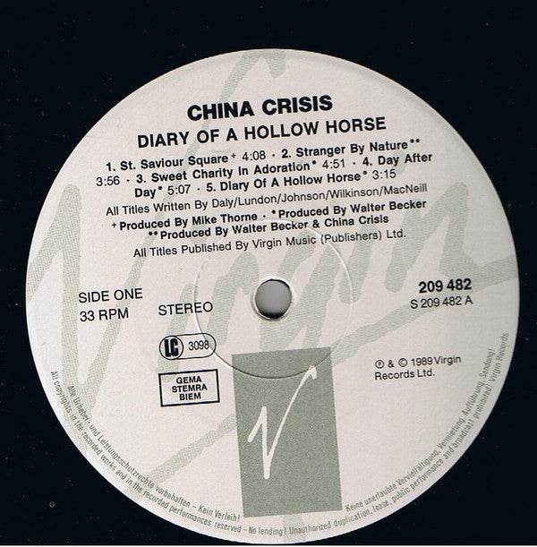 China Crisis : Diary Of A Hollow Horse (LP, Album)