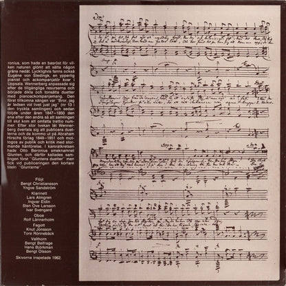 Gunnar Wennerberg, Ingvar Wixell, Erik Saedén : Gluntarne (2xLP, Comp, RE)