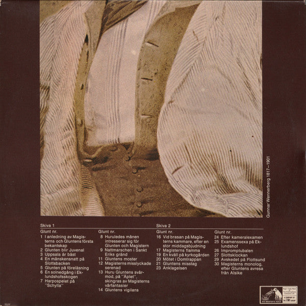 Gunnar Wennerberg, Ingvar Wixell, Erik Saedén : Gluntarne (2xLP, Comp, RE)