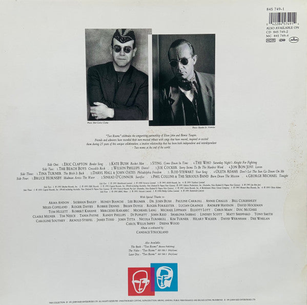 Various : Two Rooms - Celebrating The Songs Of Elton John & Bernie Taupin (2xLP, Album)