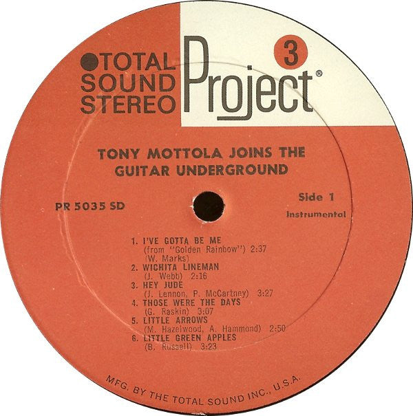 Tony Mottola / Guitar Underground : Tony Mottola Joins The Guitar Underground (LP, Album, Gat)