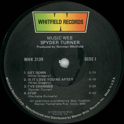 Spyder Turner : Music Web (LP, Album)