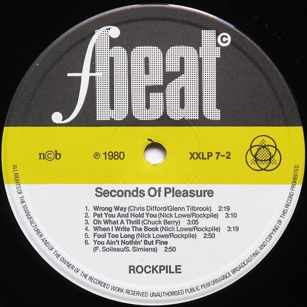 Rockpile : Seconds Of Pleasure (LP, Album, Gat)