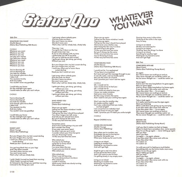 Status Quo : Whatever You Want (LP, Album)