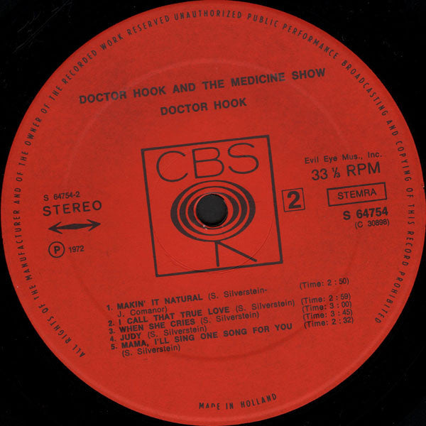 Dr. Hook & The Medicine Show : Doctor Hook (LP, Album)