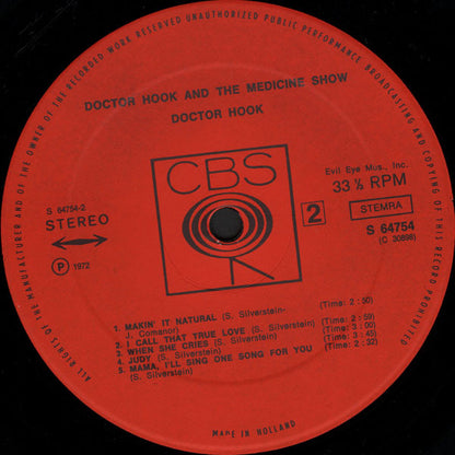 Dr. Hook & The Medicine Show : Doctor Hook (LP, Album)