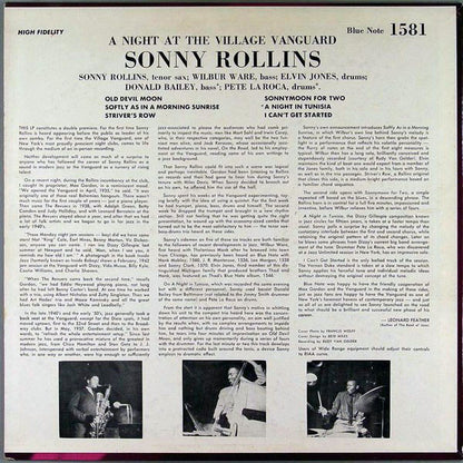 Sonny Rollins : A Night At The "Village Vanguard" (LP, Album, Mono)