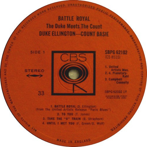 Duke Ellington — Count Basie : Battle Royal, The Duke Meets The Count (LP)