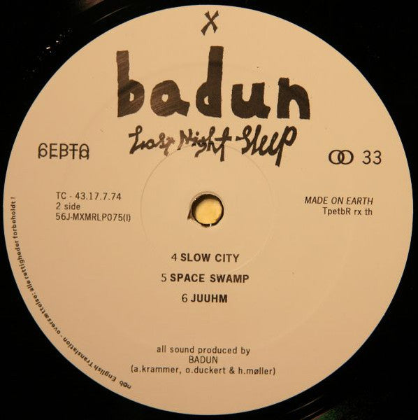 Badun : Last Night Sleep (LP, Album)