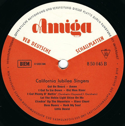 California Jubilee Singers : California Jubilee Singers (LP, Mono)