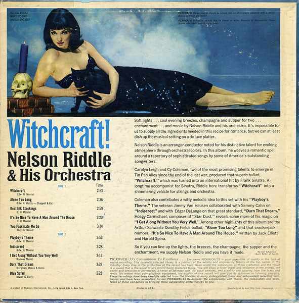 Nelson Riddle And His Orchestra : Witchcraft! (LP, Album, RE)