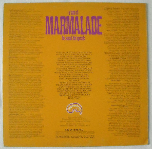Various : Marmalade 100° Proof (LP, Comp, Smplr)