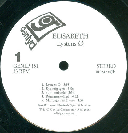 Elisabeth (3) : Lystens Ø (LP, Album)