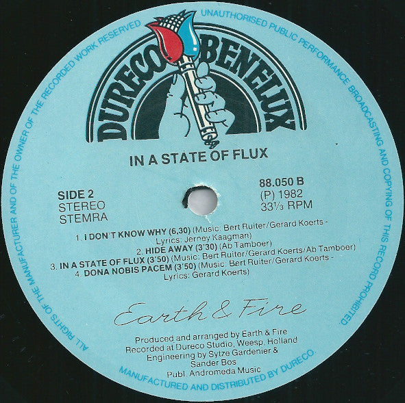 Earth And Fire : In A State Of Flux (LP, Album)