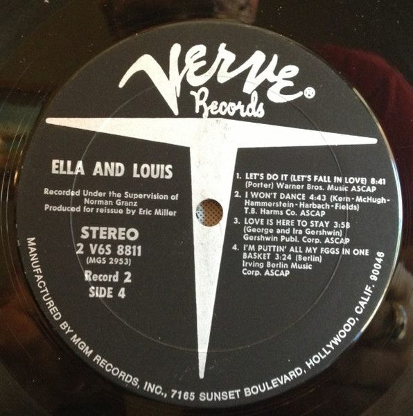 Ella Fitzgerald & Louis Armstrong : Ella & Louis (2xLP, Comp, RE, Gat)