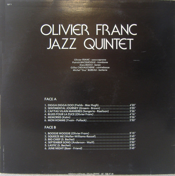 Olivier Franc Jazz Quintet : Olivier Franc Jazz Quintet (LP, Album)