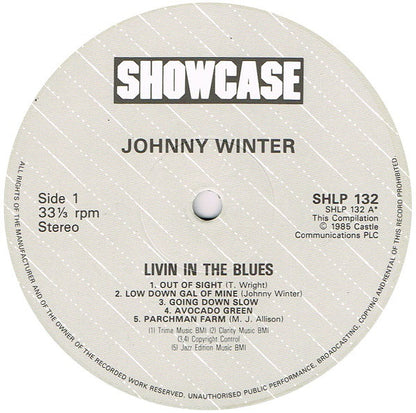 Johnny Winter : Livin' In The Blues (LP, Comp)