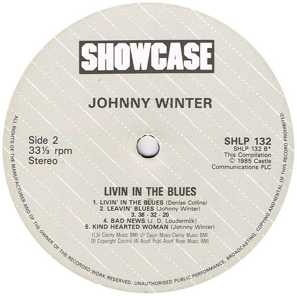 Johnny Winter : Livin' In The Blues (LP, Comp)