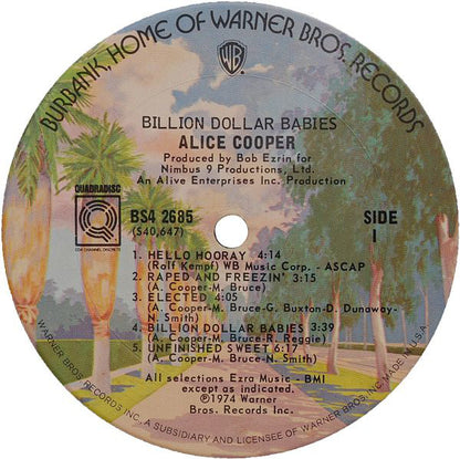 Alice Cooper : Billion Dollar Babies (LP, Album, Quad, CD4)