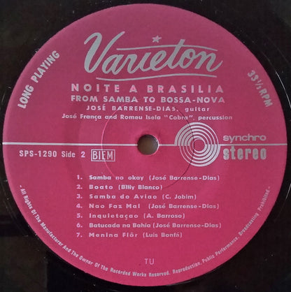 José Barrense-Dias : Noite A Brasilia (From Samba To Bossa-Nova) (LP)