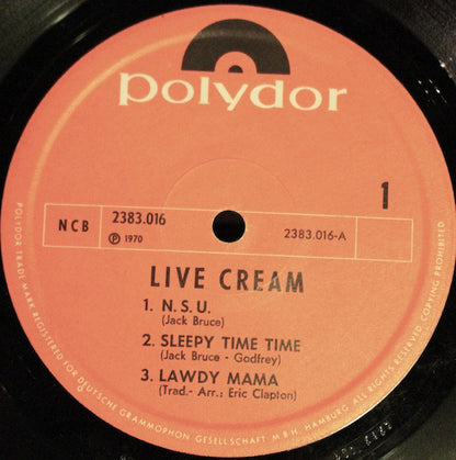 Cream (2) : Live Cream (LP, Album)