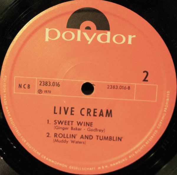 Cream (2) : Live Cream (LP, Album)