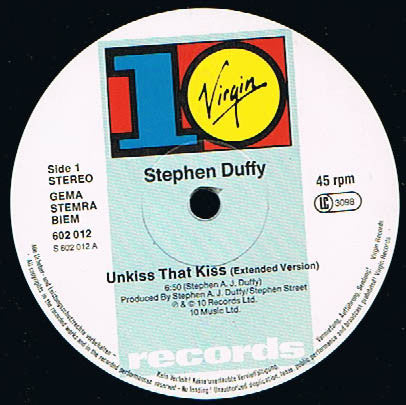 Stephen Duffy : Un Kiss That Kiss (12")